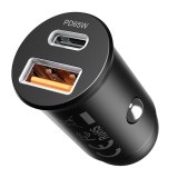 Proove Tiny Power Pro autós töltő 1xUSB-A és 1xUSB-C csatlakozással 65W - fekete