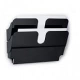 Prospektustartó, fali, fekvő, A4, DURABLE "FLEXIPLUS 2", fekete [2 db]