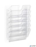 Prospektustartó, fali, fekvő, A4, DURABLE "FLEXIPLUS 6", áttetsző