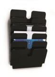 Prospektustartó, fali, fekvő, A4, DURABLE FLEXIPLUS 6, fekete (DB1700014061)