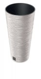 Prosperplast FURU SLIM ECO WOOD 30 cm fehér virágcserép