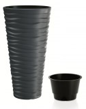 Prosperplast SAND SLIM virágcserép antracit 29,6 cm