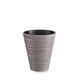 Prosperplast SAND virágcserép betéttel, 34,5 cm, mocca