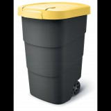 Prosperplast Wheeler 90 l szemetes kuka antracit sárga fedéllel (NBWB90-120C)