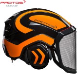 PROTOS Integral Forest erdészeti védősisak fekete alap - narancs minta