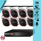 Provision 8 dome kamerás analóg megfigyelőrendszer 3K biztonsági kamera 2.8 mm fix objektívvel