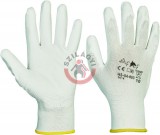 PU-ba mártott nylon kesztyű fehér 10-es