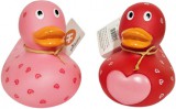 PUCKATOR Szivecskés gumikacsák, fürdőjáték, 8x9x9cm, Amore, 2 féle