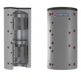Puffer tároló Cordivari 2VB 600 2 hőcserélős 600 liter sarokba helyezhető hőszigetelt