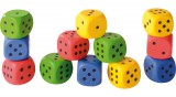 Puha dobókocka 4 cm, 12 db
