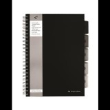 Pukka Pad Black project book spirálfüzet A4, vonalas, 125 lap fekete (SBPROBA4) (SBPROBA4)