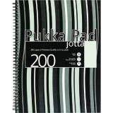 Pukka Pad Jotta Pad A4 PP 200 oldalas fekete csíkos vonalas spirálfüzet