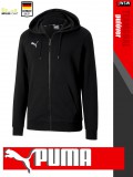 Puma TEAMGOAL BLACK kapucnis zippzáros pulóver - ruházat