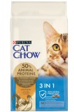 Purina CAT CHOW 3-in-1 Pulykában gazdag száraz macskaeledel 15kg