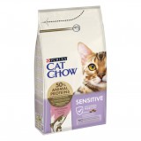 Purina CAT CHOW Sensitive Lazacban gazdag száraz macskaeledel 1,5kg