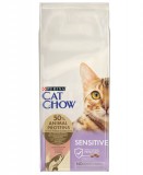 Purina CAT CHOW Sensitive Lazacban gazdag száraz macskaeledel 15kg