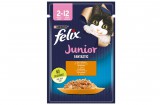 Purina FELIX FANTASTIC Junior Csirkével aszpikban nedves macskaeledel 85g