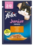 Purina FELIX FANTASTIC Junior Csirkével aszpikban nedves macskaeledel 85g