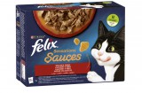 Purina FELIX SENSATIONS SAUCES Házias válogatás szószban nedves macskaeledel 12x85g