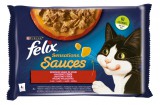 Purina FELIX SENSATIONS SAUCES Házias válogatás szószban nedves macskaeledel 4x85g