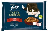 Purina FELIX SHREDS Házias válogatás szószban nedves macskaeledel 4x80g