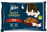 Purina Felix Shreds Házias Válogatás teljes értékű állateledel felnőtt macskáknak szószban 4 x 80 g