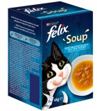 Purina FELIX Soup Halas válogatás szószban nedves macskaeledel 6x48 g
