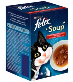 Purina FELIX Soup Házias válogatás szószban nedves macskaeledel 6x48 g