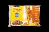 Purina FRISKIES Szószban Csirkével/Kacsával/Lazaccal/Pulykával nedves macskaeledel 4x85g