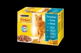 Purina FRISKIES Szószban Lazaccal/Tonhallal/Szardíniával/Tőkehallal nedves macskaeledel 12x85g