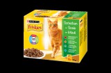 Purina FRISKIES Szószban Marhával/Csirkével/Tonhallal/Tőkehallal nedves macskaeledel 12x85g