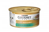 Purina GOURMET GOLD Duó Élmény Nyúllal és májjal nedves macskaeledel 85g