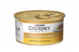 Purina GOURMET GOLD Falatok szószban Csirkével és májjal nedves macskaeledel 85g