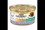Purina GOURMET GOLD Savoury Cake Báránnyal és zöldbabbal nedves macskaeledel 85g