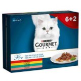 Purina Gourmet Perle alutasakos macskaeledel, mini szeletek szószban 8 x 85 g