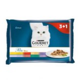 Purina Gourmet Perle Duo alutasakos macskaeledel, húsos mix 4 x 85 g
