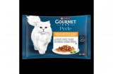 Purina Gourmet PERLE Mini filé pulykával/tonhallal/kacsával/báránnyal nedves macskaeledel 4x85 g