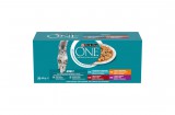 Purina One Adult csirkével/marhával/báránnyal/tengeri hallal szószban nedves macskaeledel 40 x 85 g