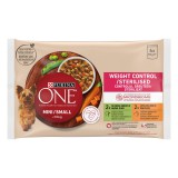 Purina One Mini teljes értékű állateledel mini és kistestű felnőtt kutyák számára pulykával 4 x 85 g
