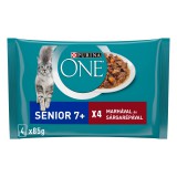 Purina One Senior 7+ teljes értékű állateledel 7 éves és idősebb macskák számára 4 x 85 g