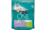 Purina ONE SENSITIVE Pulykában és rizsben gazdag száraz macskaeledel 800g