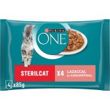 Purina One Sterilcat lazaccal és sárgarépával nedves macskaeledel 4 x 85 g