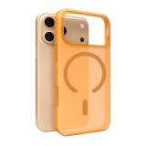 Puro Daylight Magsafe kompatibilis szilikon tok iPhone 17 Pro készülékhez - áttetsző narancssárga színben