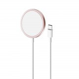 Puro Elektrik Puro MagSafe-kompatibilis vezeték nélküli töltő 15W - rózsaszín
