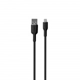 Puro Elektrik Puro Soft USB-A - Lightning kábel 150cm - fekete
