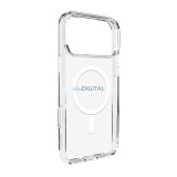 Puro Lite Mag TPU+PC tok MagSafe kompatibilis iPhone 17 Pro Max készülékhez - átlátszó fehér gyűrűvel