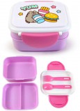 Pusheen cicás ételhordó, uzsonnás doboz szett, Bento