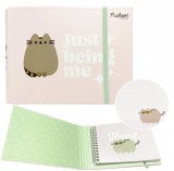 Pusheen cicás spirál notesz kemény tartóban, 15x19cm, Majewski (661853)