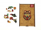 Puzzle, fa, A3, 180 darabos, PANTA PLAST Mystery Wolf (INP422000301)