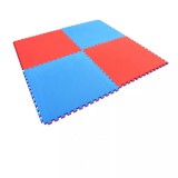 Puzzle tatami szőnyeg 100x100x3 cm piros-kék, PRO-Sport